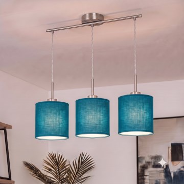 Brilagi - LED πολυέλαιος με καλώδιο NUBILA 3xE27/60W/230V σκούρο μπλε