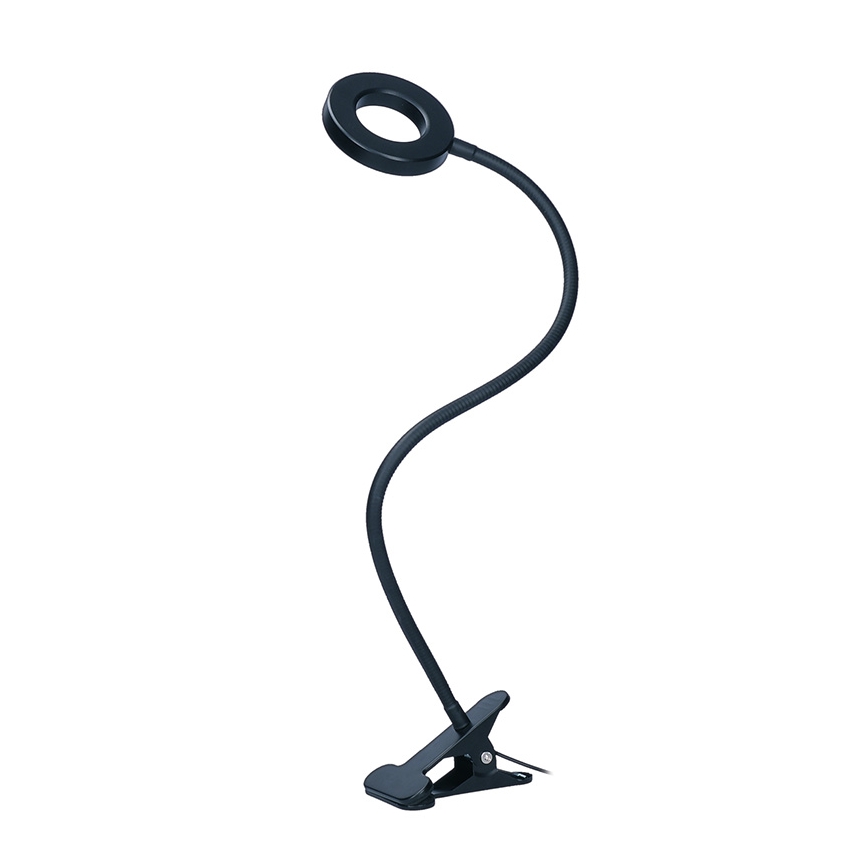 Brilagi -LED Ρυθμιζόμενη λάμπα LED με κλιπ ORBELA LED/8W/5V 3000/4000/5000K μαύρη