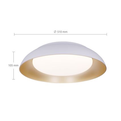 Brilagi - Ρυθμιζόμενο φωτιστικό οροφής LED ALVA LED/48W/230V 3000-6500K Ø 51 cm λευκό + τηλεχειριστήριο