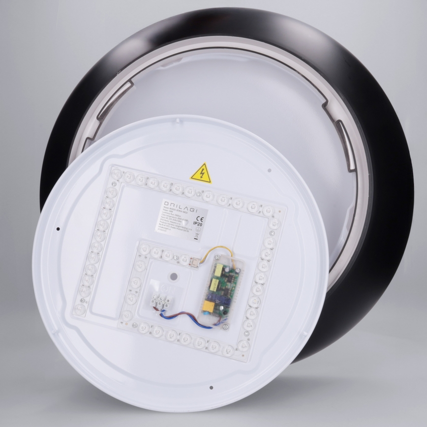 Brilagi - LED Ρυθμιζόμενο φωτιστικό οροφής ALVA LED/48W/230V 3000-6500K Ø 51 εκ. μαύρο + τηλεχειριστήριο