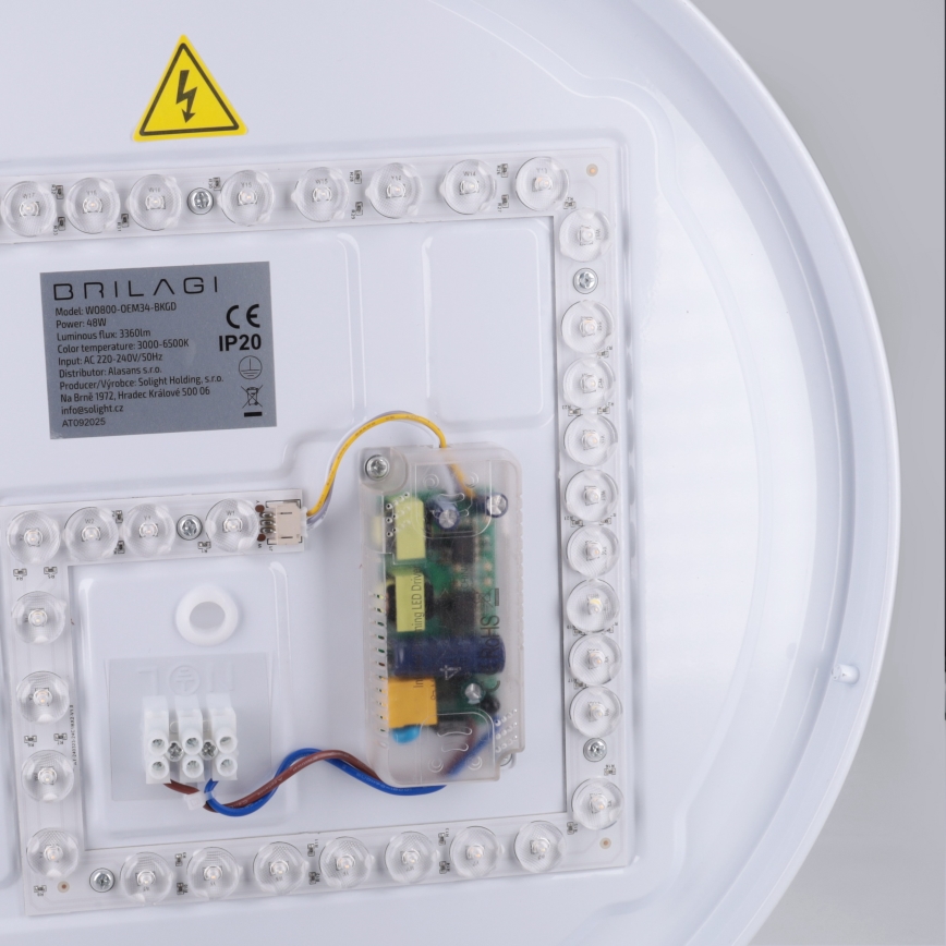 Brilagi - LED Ρυθμιζόμενο φωτιστικό οροφής ALVA LED/48W/230V 3000-6500K Ø 51 εκ. μαύρο + τηλεχειριστήριο