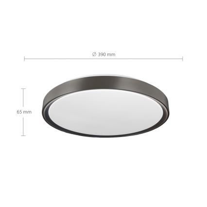 Brilagi - Ρυθμιζόμενο LED φωτιστικό οροφής FANCIA LED/48W/230V 3000-6500K διάμ. 39 cm ανθρακί + τηλεχειριστήριο