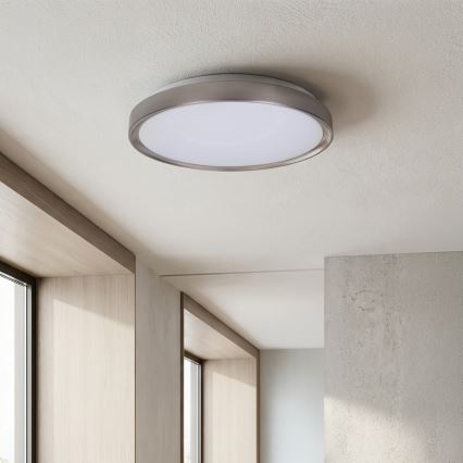 Brilagi - LED Ρυθμιζόμενο φωτιστικό οροφής FANCIA LED/48W/230V 3000-6500K Ø 39 cm ασημί + τηλεχειριστήριο