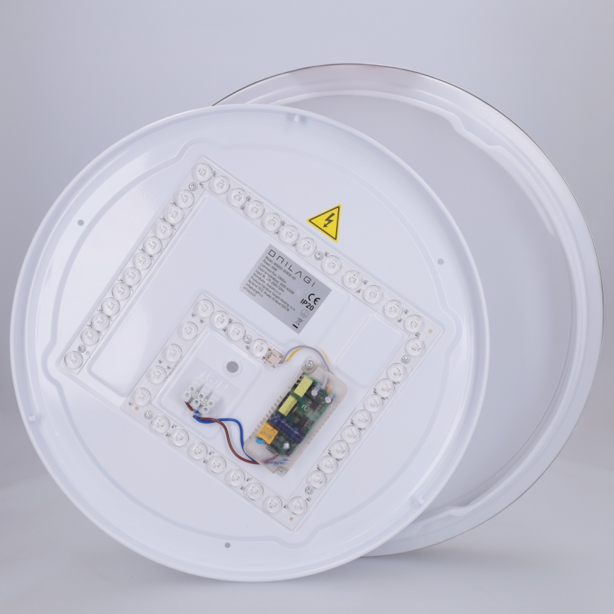 Brilagi - LED Ρυθμιζόμενο φωτιστικό οροφής FANCIA LED/48W/230V 3000-6500K Ø 39 cm ασημί + τηλεχειριστήριο