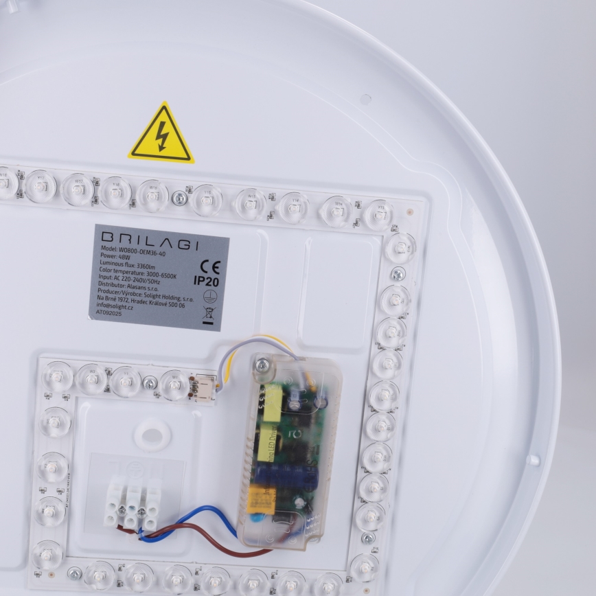Brilagi - LED Ρυθμιζόμενο φωτιστικό οροφής FANCIA LED/48W/230V 3000-6500K Ø 39 cm ασημί + τηλεχειριστήριο