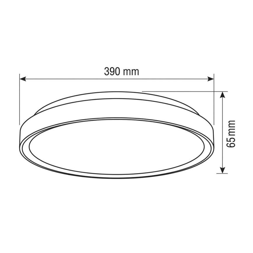 Brilagi - LED Ρυθμιζόμενο φωτιστικό οροφής FANCIA LED/48W/230V 3000-6500K Ø 39 cm ασημί + τηλεχειριστήριο