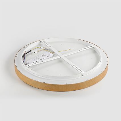 Brilagi - Ρυθμιζόμενο φωτιστικό οροφής LED GLASS POOL DOUBLE LED/80W/230V 3000-6000K 60 cm απομίμηση ξύλου + τηλεχειριστήριο