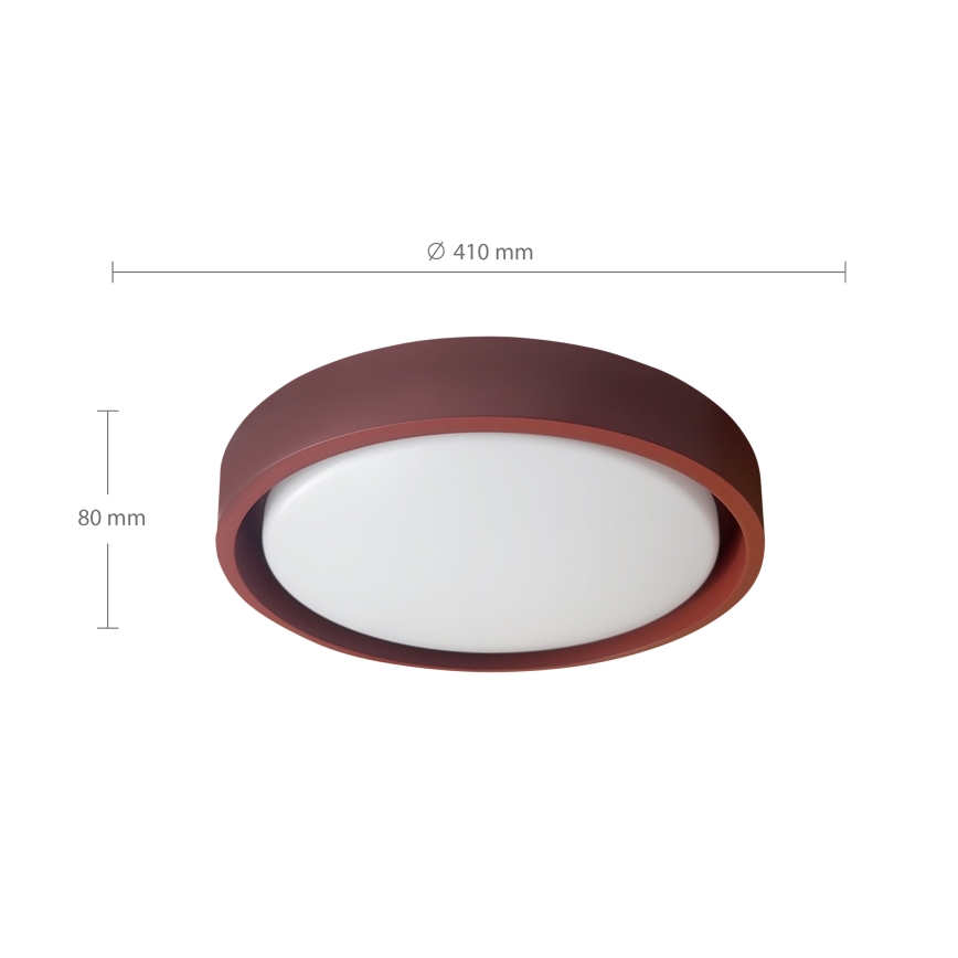 Brilagi - Ρυθμιζόμενο LED φωτιστικό οροφής MATTEO LED/48W/230V 3000-6500K διάμ. 41 εκ. κόκκινο + τηλεχειριστήριο