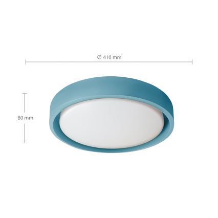 Brilagi - Ρυθμιζόμενο φωτιστικό οροφής LED MATTEO LED/48W/230V 3000-6500K διάμ. 41 cm τουρκουάζ + τηλεχειριστήριο