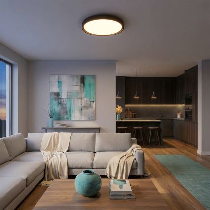 Brilagi - Ρυθμιζόμενο LED φωτιστικό οροφής MATTEO LED/60W/230V 3000-6500K διάμ. 51,5 cm μαύρο + τηλεχειριστήριο