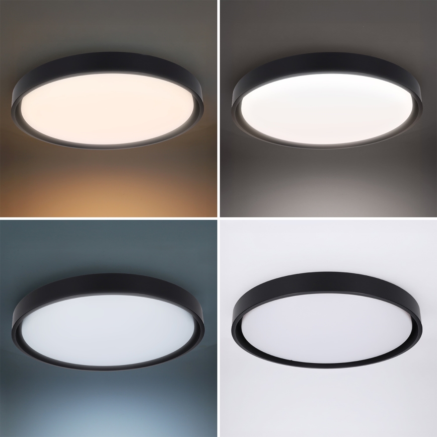 Brilagi - Ρυθμιζόμενο LED φωτιστικό οροφής MATTEO LED/60W/230V 3000-6500K διάμ. 51,5 cm μαύρο + τηλεχειριστήριο