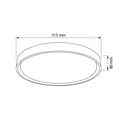 Brilagi - Ρυθμιζόμενο LED φωτιστικό οροφής MATTEO LED/60W/230V 3000-6500K διάμ. 51,5 cm μαύρο + τηλεχειριστήριο