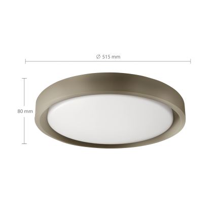 Brilagi - Ρυθμιζόμενο LED φωτιστικό οροφής MATTEO LED/60W/230V 3000-6500K Ø 51,5 cm τάουπ + τηλεχειριστήριο