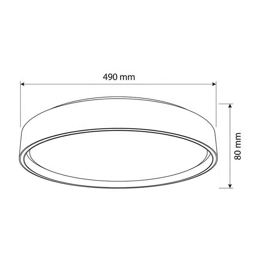Brilagi - Ρυθμιζόμενο LED οροφής φωτιστικό NANCI LED/60W/230V 3000–6500K Ø 49 cm λευκό + τηλεχειριστήριο