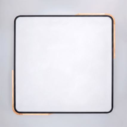 Brilagi - Ρυθμιζόμενο LED φωτιστικό οροφής PILANA LED/48W/230V 3000-6500K δρυς/μαύρο 56x56 cm + τηλεχειριστήριο