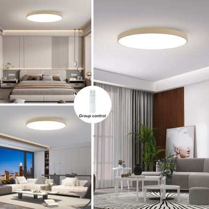 Brilagi - Ρυθμιζόμενο φωτιστικό οροφής LED POOL SMART LED/180W/230V 3000-6000K 120 cm μπεζ Wi-Fi Tuya + τηλεχειριστήριο