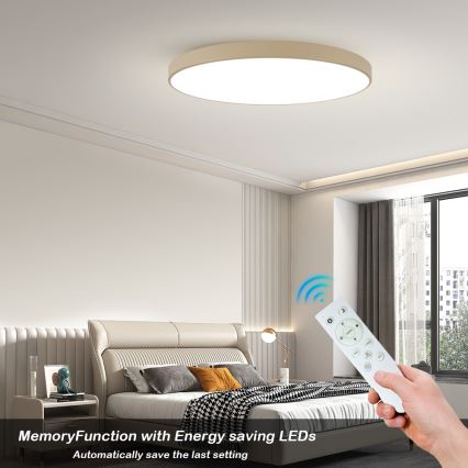 Brilagi - Ρυθμιζόμενο φωτιστικό οροφής LED POOL SMART LED/180W/230V 3000-6000K 120 cm μπεζ Wi-Fi Tuya + τηλεχειριστήριο