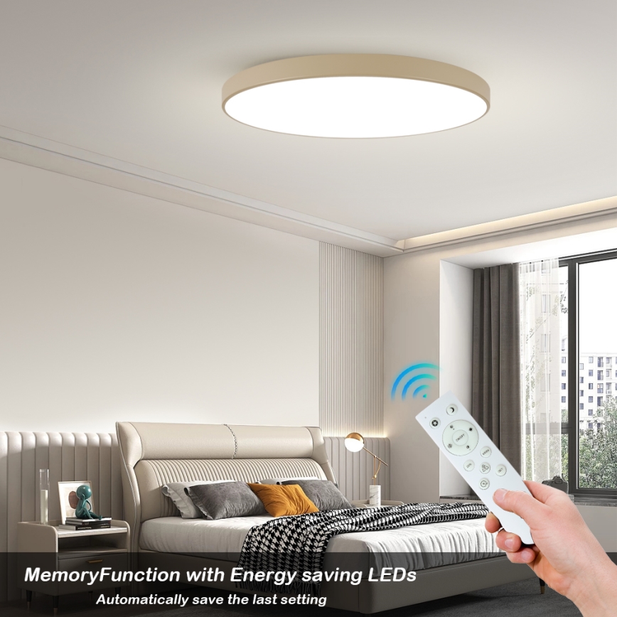 Brilagi - Ρυθμιζόμενο φωτιστικό οροφής LED POOL SMART LED/180W/230V 3000-6000K 120 cm μπεζ Wi-Fi Tuya + τηλεχειριστήριο