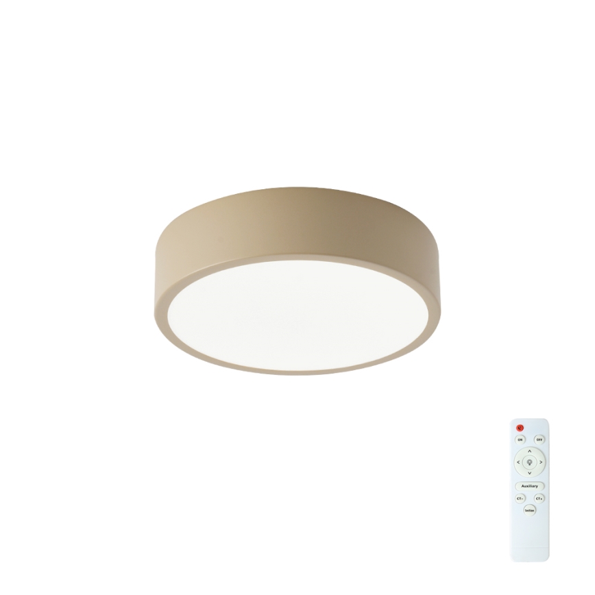 Brilagi - LED ρυθμιζόμενο φωτιστικό οροφής POOL LED/18W/230V 3000-6000K 20 cm μπεζ + τηλεχειριστήριο