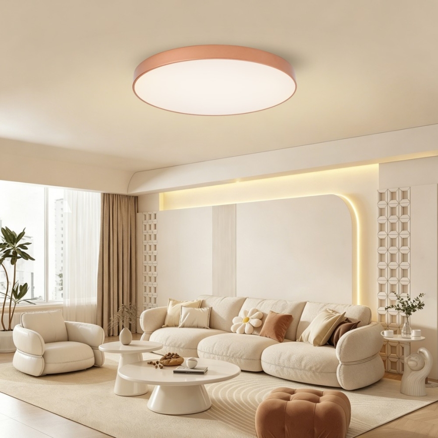 Brilagi - Ρυθμιζόμενο LED φωτιστικό οροφής POOL SMART LED/100W/230V 3000-6000K διάμ. 80 cm Wi-Fi Tuya μπρονζέ + τηλεχειριστήριο
