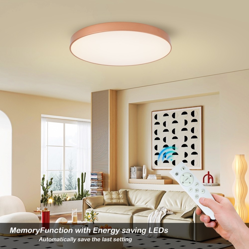 Brilagi - Ρυθμιζόμενο LED φωτιστικό οροφής POOL SMART LED/100W/230V 3000-6000K διάμ. 80 cm Wi-Fi Tuya μπρονζέ + τηλεχειριστήριο