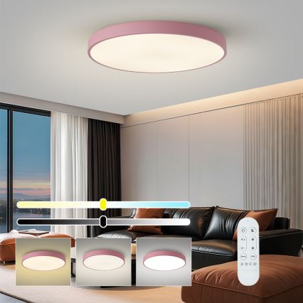 Brilagi - Ρυθμιζόμενο φωτιστικό LED POOL SMART LED/100W/230V, διάμετρος 80 cm, 3000-6000K, Wi-Fi Tuya + τηλεχειριστήριο, ροζ