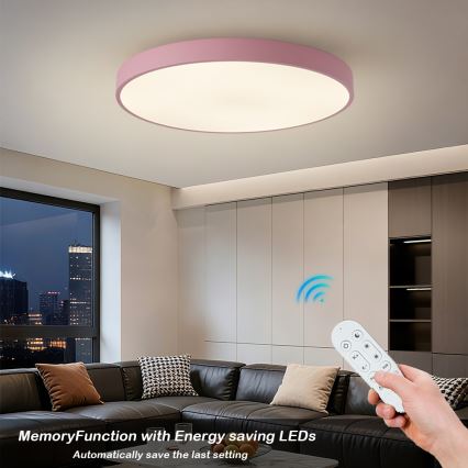 Brilagi - Ρυθμιζόμενο φωτιστικό LED POOL SMART LED/100W/230V, διάμετρος 80 cm, 3000-6000K, Wi-Fi Tuya + τηλεχειριστήριο, ροζ