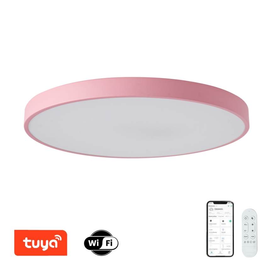 Brilagi - Ρυθμιζόμενο φωτιστικό LED POOL SMART LED/100W/230V, διάμετρος 80 cm, 3000-6000K, Wi-Fi Tuya + τηλεχειριστήριο, ροζ
