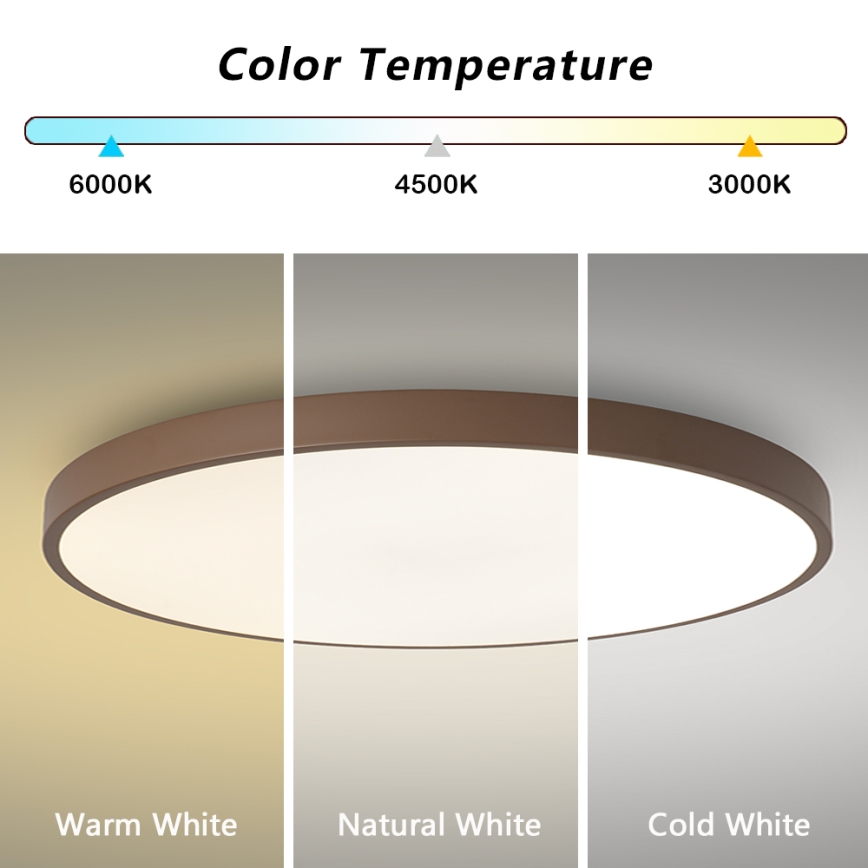 Brilagi - Ρυθμιζόμενο φωτιστικό LED POOL SMART LED/100W/230V Ø 80 εκ. Wi‑Fi Tuya + τηλεχειριστήριο καφέ