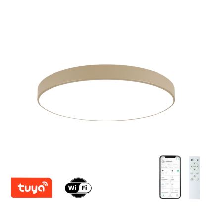 Brilagi - LED ρυθμιζόμενο φωτιστικό οροφής POOL SMART LED/100W/230V 3000-6000K 80 cm μπεζ Wi-Fi Tuya + τηλεχειριστήριο