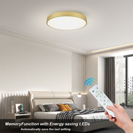 Brilagi - Ρυθμιζόμενο LED φωτιστικό οροφής POOL SMART LED/100W/230V 3000-6000K 80 cm χρυσό Wi-Fi Tuya + τηλεχειριστήριο
