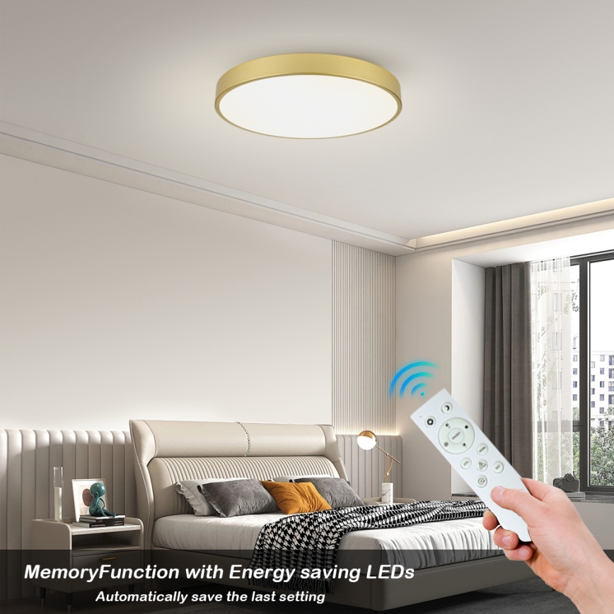 Brilagi - Ρυθμιζόμενο LED φωτιστικό οροφής POOL SMART LED/100W/230V 3000-6000K 80 cm χρυσό Wi-Fi Tuya + τηλεχειριστήριο