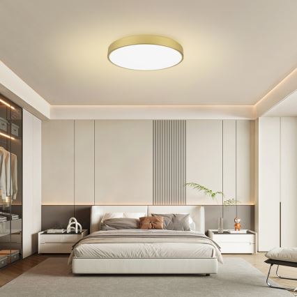 Brilagi - Ρυθμιζόμενο LED φωτιστικό οροφής POOL SMART LED/100W/230V 3000-6000K 80 cm χρυσό Wi-Fi Tuya + τηλεχειριστήριο