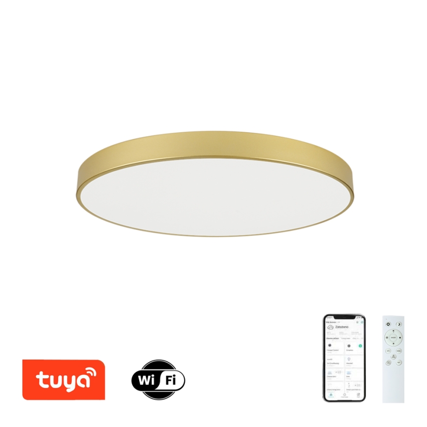 Brilagi - Ρυθμιζόμενο LED φωτιστικό οροφής POOL SMART LED/100W/230V 3000-6000K 80 cm χρυσό Wi-Fi Tuya + τηλεχειριστήριο