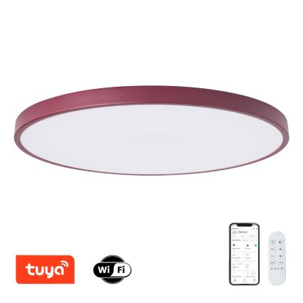 Brilagi - Ρυθμιζόμενο LED φωτιστικό POOL SMART LED/128 W/230 V, διάμ. 100 cm, Wi‑Fi Tuya + τηλεχειριστήριο, χρώμα μπουργουνδί