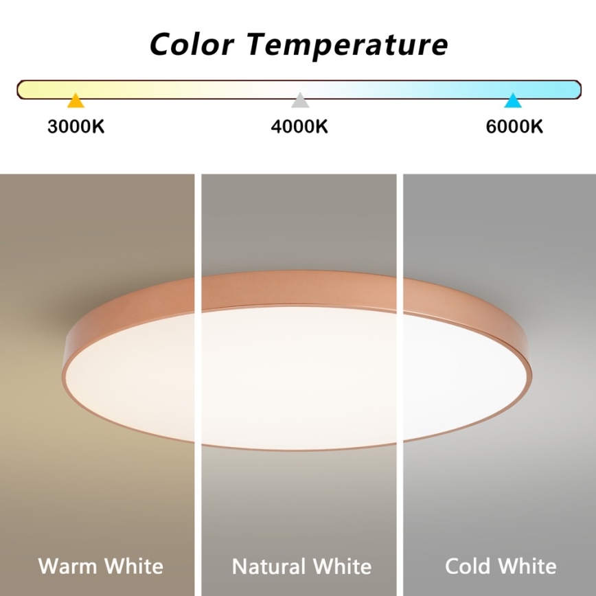 BRILAGI - Ρυθμιζόμενο LED φωτιστικό οροφής POOL SMART LED/128W/230V 100 cm 3000-6000K Wi-Fi Tuya μπρονζέ + τηλεχειριστήριο