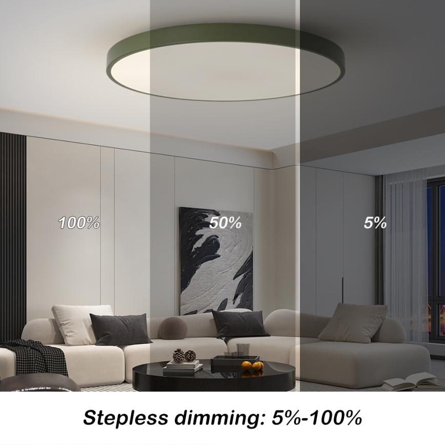 Brilagi - Ρυθμιζόμενο φωτιστικό LED POOL SMART LED/128W/230V διάμ. 100 cm 3000-6000K Wi-Fi Tuya + τηλεχειριστήριο πράσινο
