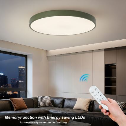 Brilagi - Ρυθμιζόμενο φωτιστικό LED POOL SMART LED/128W/230V διάμ. 100 cm 3000-6000K Wi-Fi Tuya + τηλεχειριστήριο πράσινο