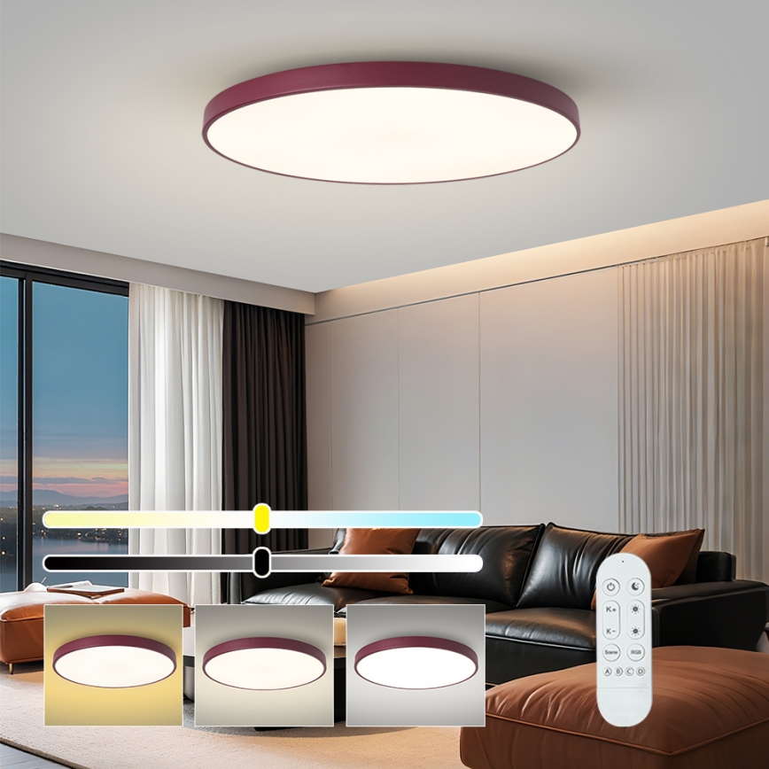 Brilagi - Ρυθμιζόμενο φωτιστικό LED POOL SMART LED/128W/230V Ø 100 cm 3000-6000K Wi-Fi Tuya + τηλεχειριστήριο μπορντό