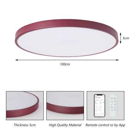 Brilagi - Ρυθμιζόμενο φωτιστικό LED POOL SMART LED/128W/230V Ø 100 cm 3000-6000K Wi-Fi Tuya + τηλεχειριστήριο μπορντό