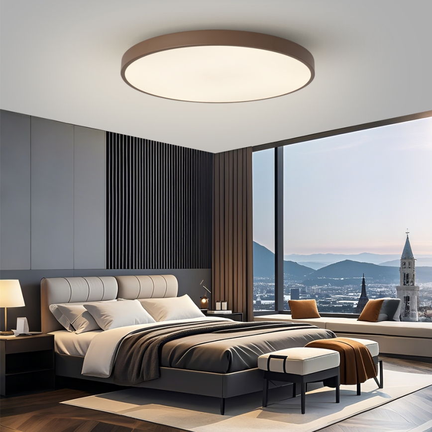 Brilagi - Ρυθμιζόμενο LED φωτιστικό POOL SMART LED/128W/230V Ø 100 cm Wi‑Fi Tuya + τηλεχειριστήριο καφέ