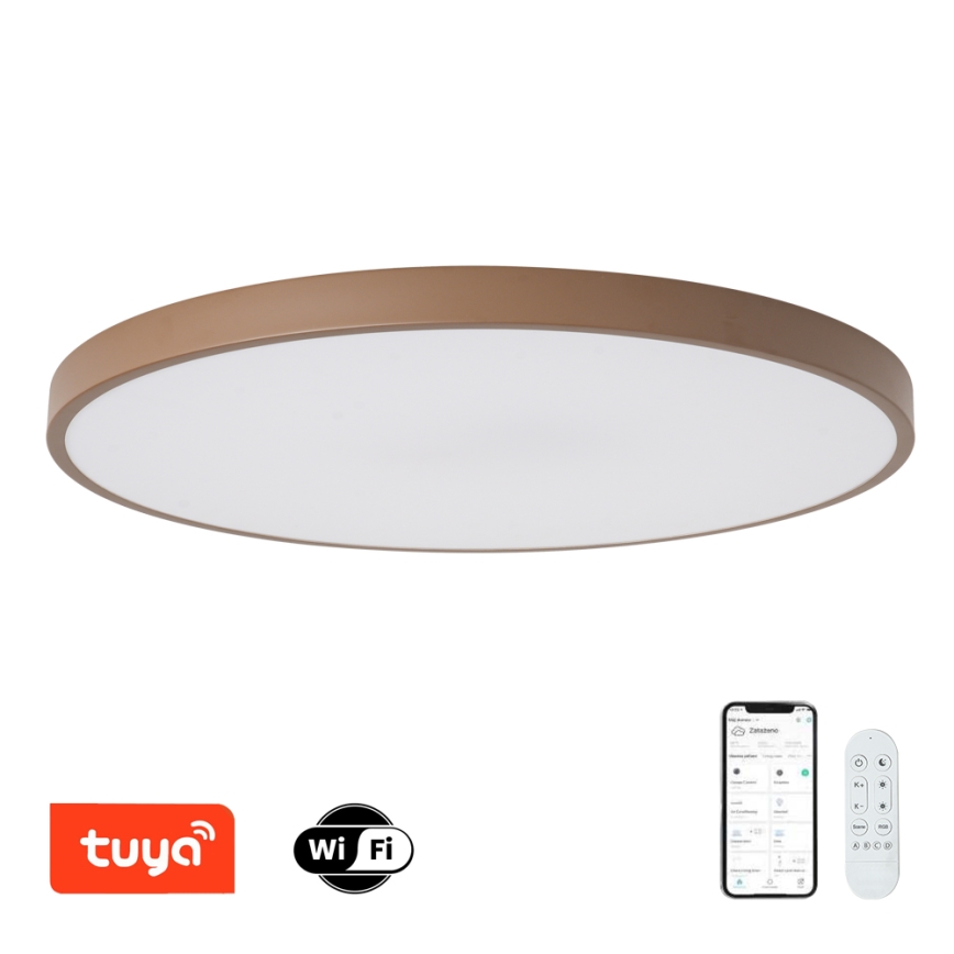 Brilagi - Ρυθμιζόμενο LED φωτιστικό POOL SMART LED/128W/230V Ø 100 cm Wi‑Fi Tuya + τηλεχειριστήριο καφέ