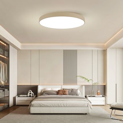 Brilagi - Ρυθμιζόμενο φωτιστικό οροφής LED POOL SMART LED/128W/230V 3000-6000K 100 cm μπεζ Wi-Fi Tuya + τηλεχειριστήριο