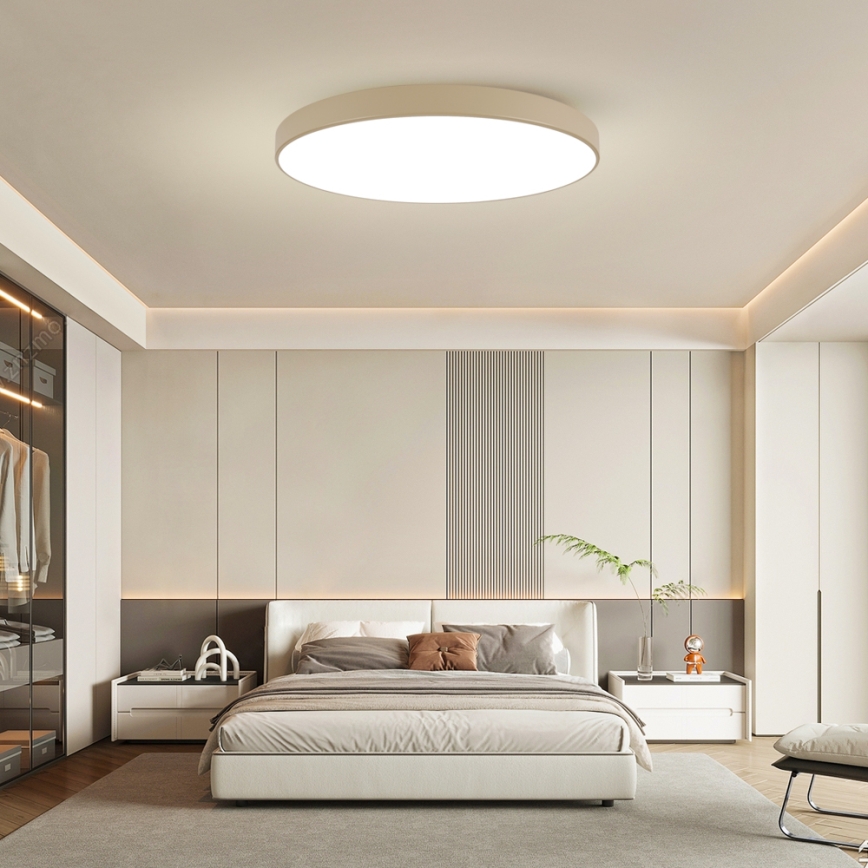 Brilagi - Ρυθμιζόμενο φωτιστικό οροφής LED POOL SMART LED/128W/230V 3000-6000K 100 cm μπεζ Wi-Fi Tuya + τηλεχειριστήριο