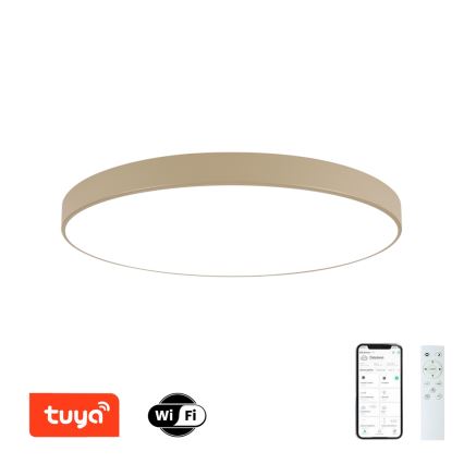 Brilagi - Ρυθμιζόμενο φωτιστικό οροφής LED POOL SMART LED/128W/230V 3000-6000K 100 cm μπεζ Wi-Fi Tuya + τηλεχειριστήριο
