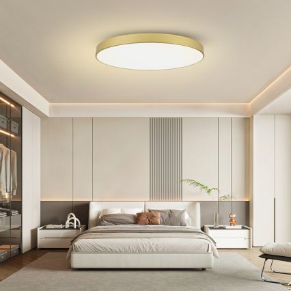 Brilagi - Ρυθμιζόμενο φωτιστικό οροφής LED POOL SMART/128 W/230 V 3000–6000 K 100 cm χρυσό Wi‑Fi Tuya + τηλεχειριστήριο