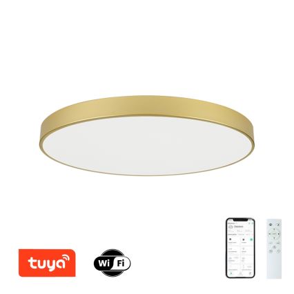 Brilagi - Ρυθμιζόμενο φωτιστικό οροφής LED POOL SMART/128 W/230 V 3000–6000 K 100 cm χρυσό Wi‑Fi Tuya + τηλεχειριστήριο
