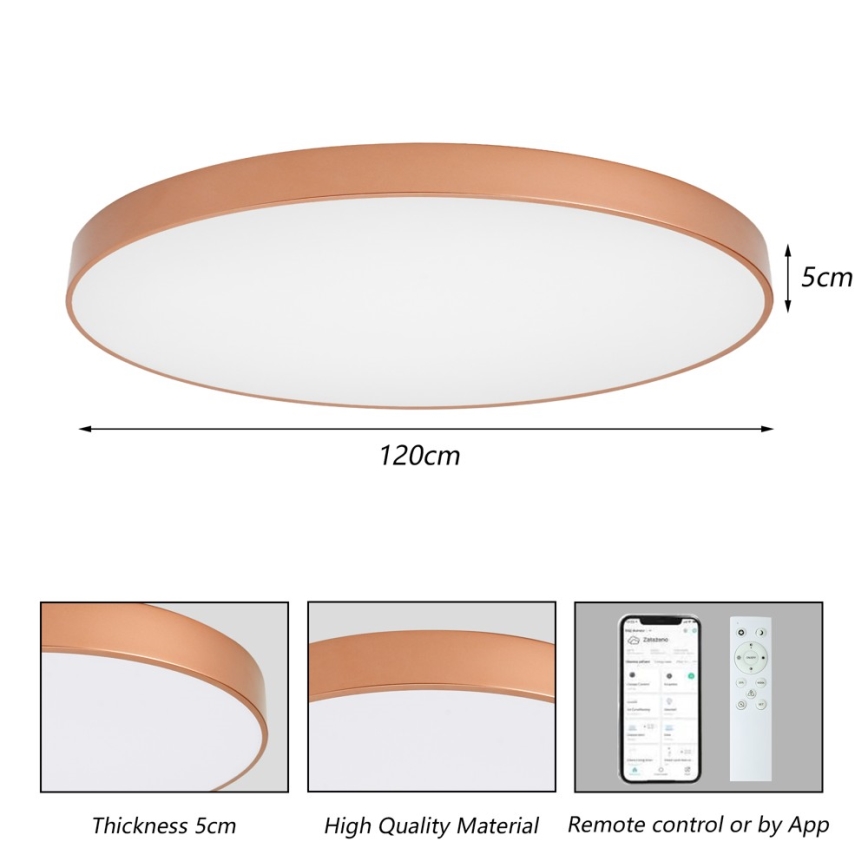 BRILAGI - LED Ρυθμιζόμενο φωτιστικό οροφής POOL SMART LED/180W/230V 3000-6000K 120 cm μπρονζέ Wi-Fi Tuya + τηλεχειριστήριο