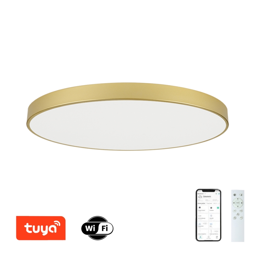 Brilagi - Ρυθμιζόμενο φωτιστικό οροφής LED POOL SMART LED/180W/230V 3000-6000K 120 cm χρυσό Wi-Fi Tuya + τηλεχειριστήριο