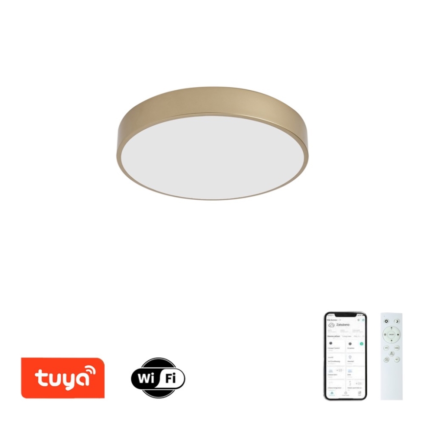 Brilagi - Ρυθμιζόμενο φωτιστικό οροφής LED POOL SMART LED/48W/230V 3000-6000K Ø 40 cm Wi-Fi Tuya χρυσό + τηλεχειριστήριο